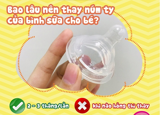 Bao lâu nên thay bình sữa và núm ty cho bé? (2)