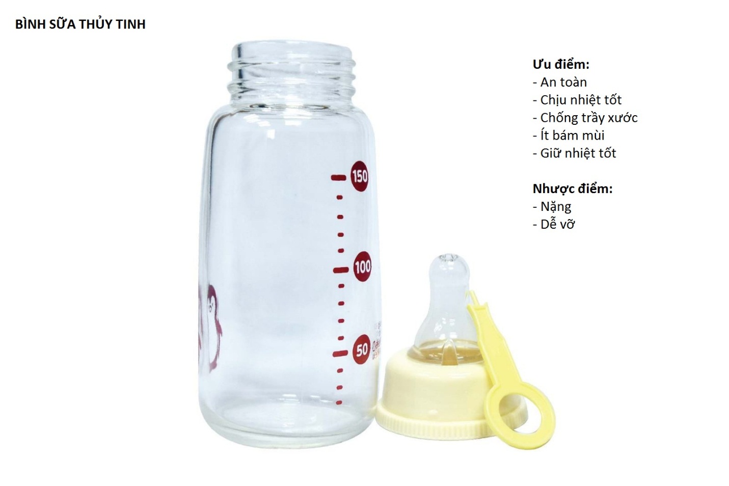Nên dùng bình sữa thủy tinh hay nhựa cho bé? (2)