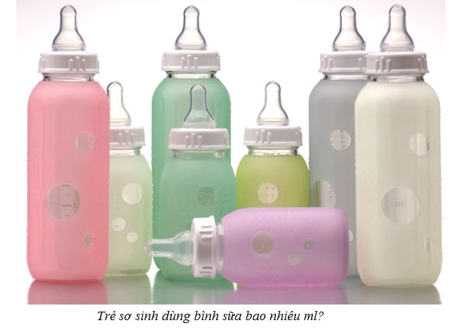 Trẻ sơ sinh dùng bình sữa bao nhiêu ml là vừa?